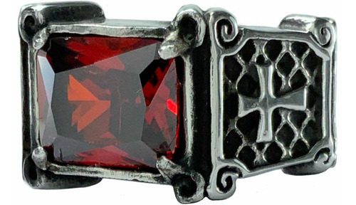 Imagen 4 de 6 de Anillo Caballero Noble Medieval Acero Inoxidable Hombre