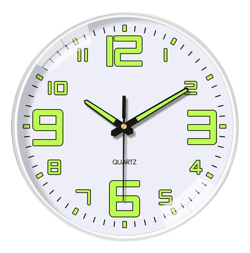 Reloj De Pared Con Adorno Simple Y Único, Números Blancos