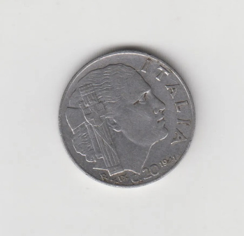 Moneda Italia 20 Centesimi Año 1941 Muy Bueno
