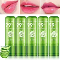 Comprar 5 Lápices Labiales De Aloe Vera, Cambio De Color