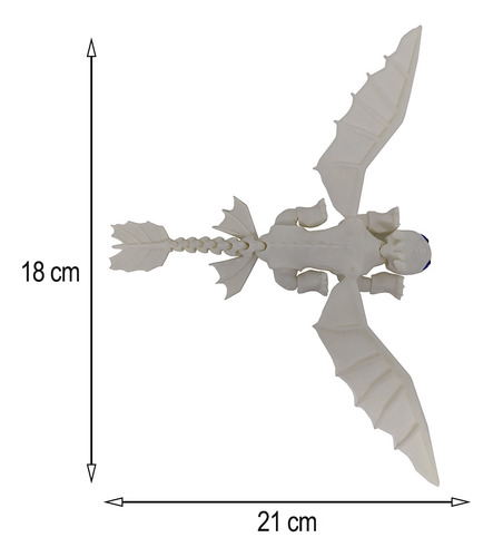 Dragão Fúria Da Luz Branco Articulado Como Treinar 3d