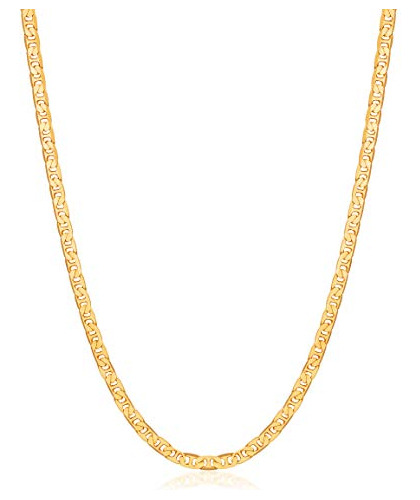 Barzel Collar De Cadena De Oro Para Mujer Chapado En Oro De 