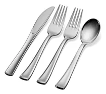 Comprar 100 Cubiertos De Plástico Plateado  Juego De Cubiertos De P