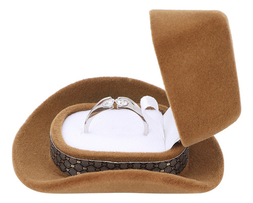K Caja De Regalo Anillo Portátil Sombrero En Forma De