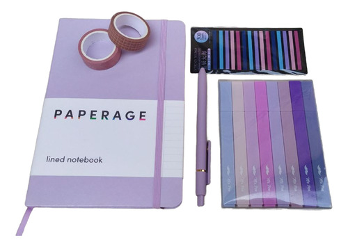 Kit Creativo Agenda Resaltadores Y Boligrafos