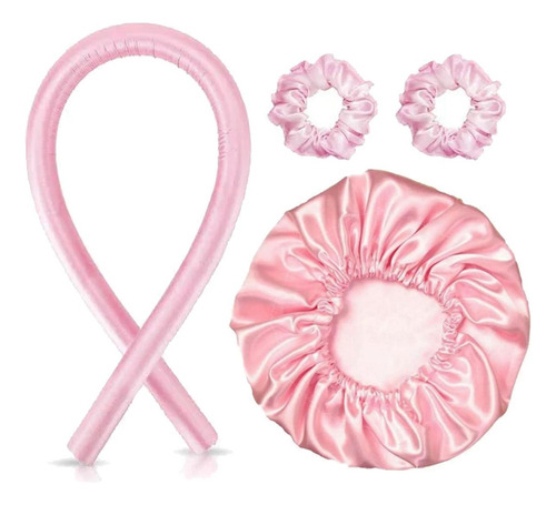 Modelador Curling Rod + Touca Cetim Anti Frizz + 2 Xuxinhas Cor Kit Modelador Completo Rosa