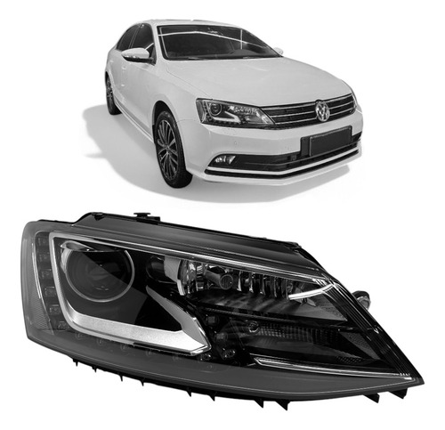 Farol Para Jetta Highline 2011 13 15 17 2018 Led Com Xenon