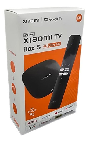 Mi Tv Box S Xiaomi 3rd Gen 4k Ultra Hd Bivolt 32gb Preto Preto De Voz