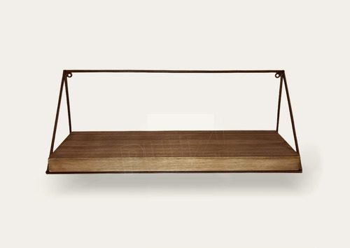 Estante Industrial Vintage 60cm Madera Y Hierro Óxido