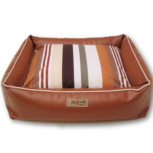 Cama Cachorro Durável Couro Sint.brescia / Tecido M 70x70cm