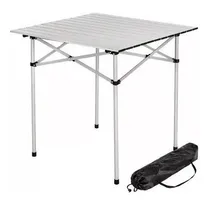 Comprar Mesa De Camping Playa Plegable Solcito 70x70 Aluminio Color Plateado
