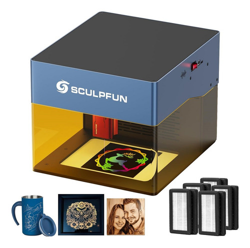 Sculpfun Icube Pro 5w Grabador Láser Y Algodón Filtrante