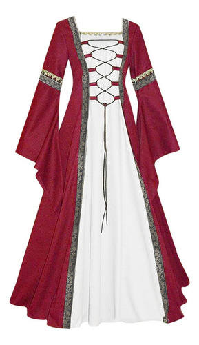 Vestido De Mujer Vintage Celta Medieval Hasta El Suelo Renac
