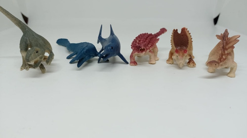 Pack Set X6 Mini Animales Dinosaurios Plastico Varios En Mca
