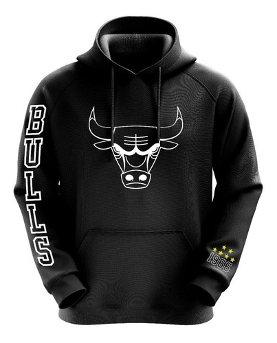 Poleron Negro Nba Chicago Bulls 