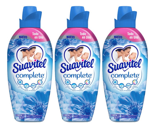 3 Pack Suavitel Suavizante Ropa Complete 1.3 Lt