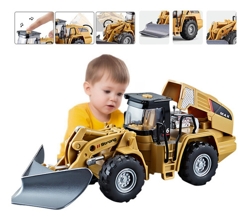 Modelo De Vehículo De Ingeniería Para Niños Con Luces, Regal