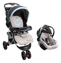 Comprar Cochecito de paseo travel system Dencar Travel System 3417TS gris\u002Fnegro\u002Fceleste con chasis color gris