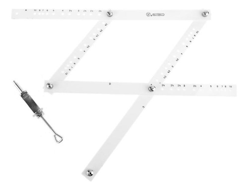 Regla De Dibujo A Escala De 34 Cm Pantógrafo Regla Plegable