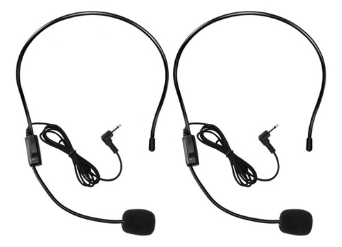 2 Micrófonos Para Auriculares, Brazo Flexible Con Cable Para