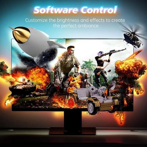 Flight Led Led Del Monitor De Juegos Aourow, Color De Color