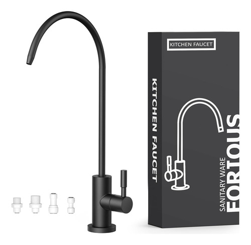 Grifo De Agua Potable Negro Para Fregadero De Cocina, Grifo