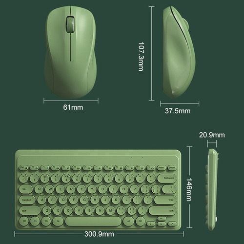 1 Juego De Teclado Inalámbrico Para Computadora De Escritori