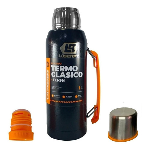 Termo Matero 1 Lt Acero Inoxidable Lusqtoff Tapon Cebador