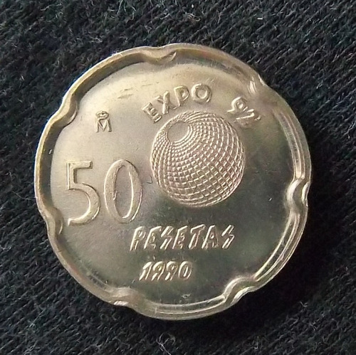 España 50 Pesetas 1990 Sin Circular Km 853 Expo Sevilla