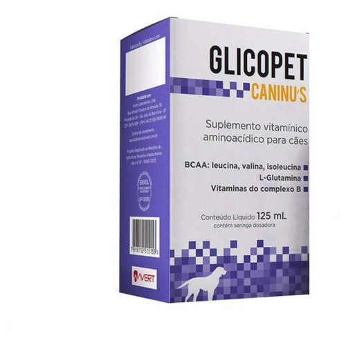 Glicopet Caninu's125ml Suplemento Vitaminico Para Cães Avert
