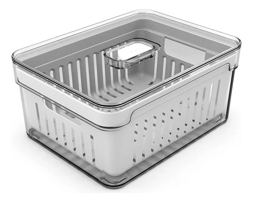 Kit De Recipiente Acrílico Com Tampa E Cesto 4x2,2litros