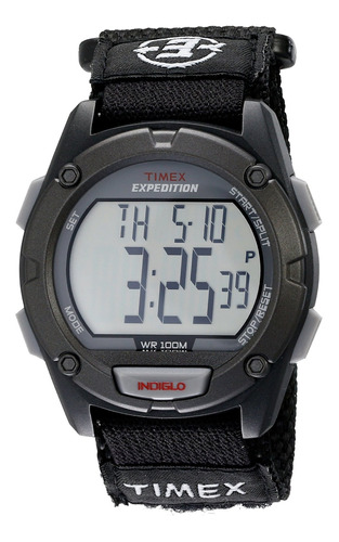 Reloj Mujer Timex T49949 Cuarzo 41mm Pulso Negro En Nylon