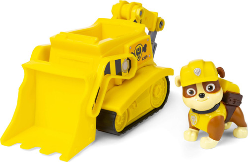 Paw Patrol, Rubbles Bulldozer Vehículo Con Figura Coleccio.