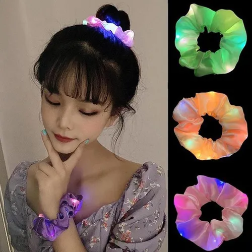 Moños, Cola, Bamba Con Luz Led Para El Cabello 2 Unidades