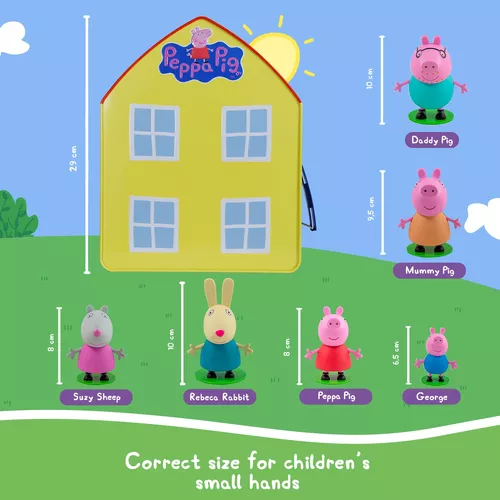 Casa Da Peppa Pig, 6 Figuras, Desenho E Pintura, Luppa.