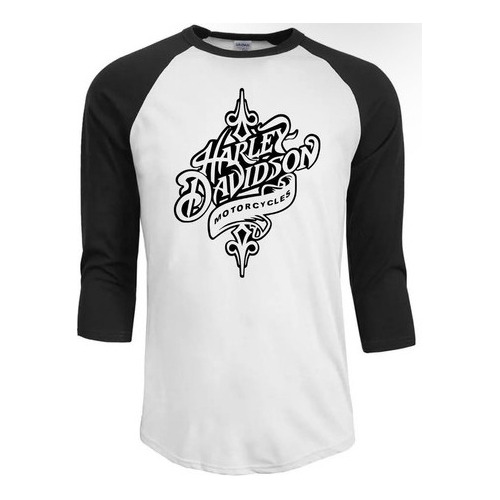 Polera Harley Davidson Puro Algodón Raglan (15)