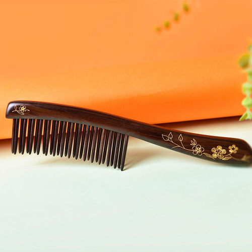 Tan Mujiang Peine De Madera De Dientes Anchos Insertados Par