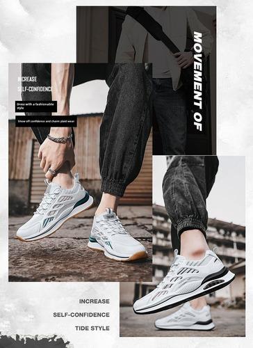 Zapatillas Ysnb Para Correr Con Masaje Transpirables Blancas