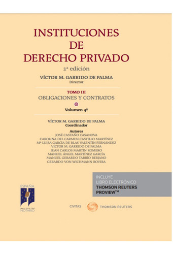 Instituciones De Derecho Privado. Tomo Iii Obligaciones Y Co