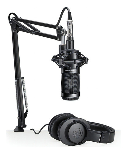 Pack Streaming/podcast Audio-technica At2035pk Color Gris