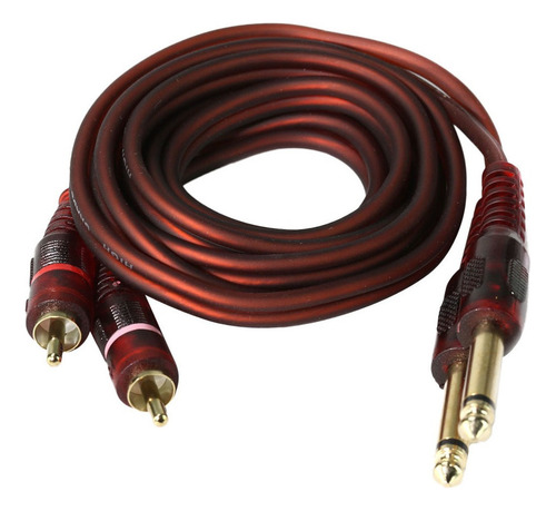 Cable Rca A 1/4, Conector De Cuarto De Pulgada A Rca (2 X