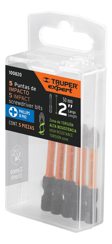 Juego Truper Puntas Philips Ph2x2 Pude-12021