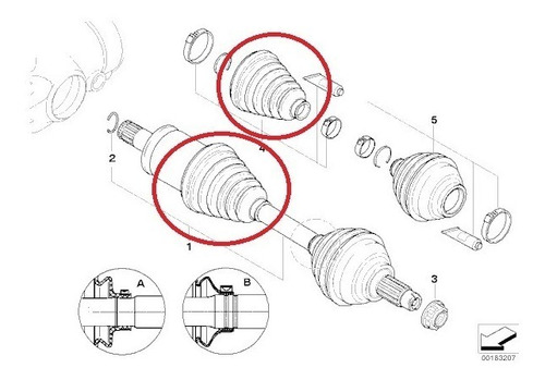 Coifa Da Homocinética (lado Câmbio) Bmw 330i 2000 A 2005