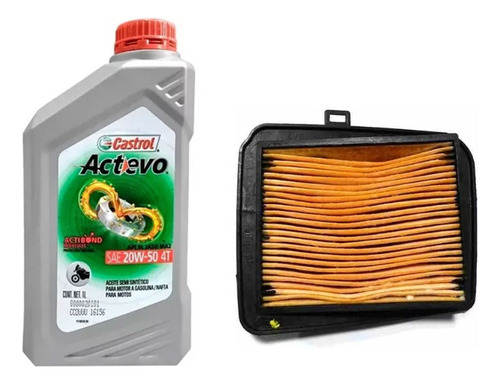 Kit Filtro Aire Y Aceite Castrol Cg Titan 150 New Honda Tala