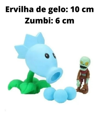 Imagem 4 de 6 de 8 Bonecos Plants X Zumbis Dispara Ervilha Canhao Atira Mesmo