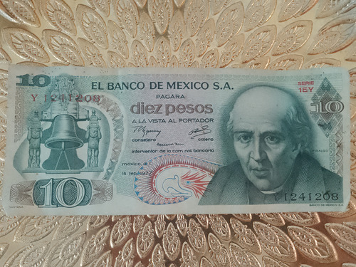 Billete De Colección $10 Pesos Mexicanos Año 1977