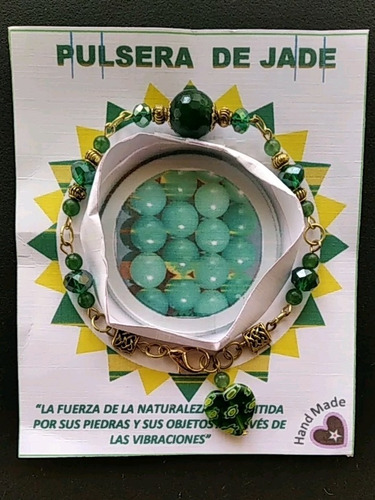 Pulsera De Jade Con Corazón De Murrina