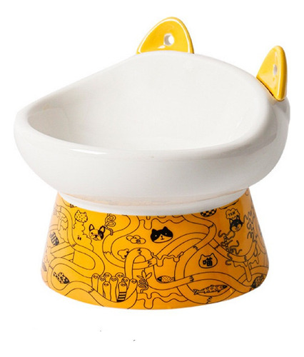 Plato Ceramica Orejas De Cuchara Para Mascotas Perros Gatos