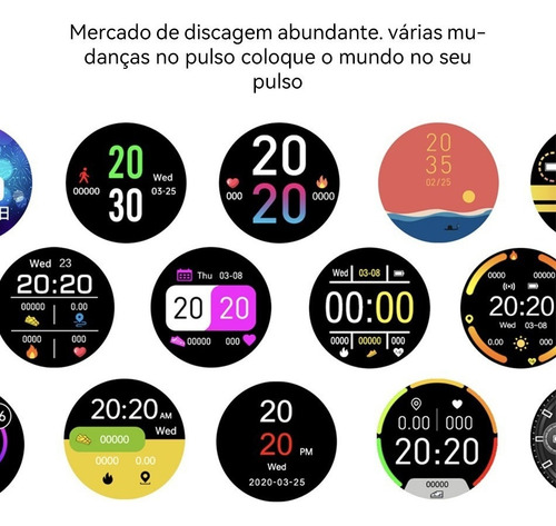 Smartwatch Life Watch Com Monitor De Frequência