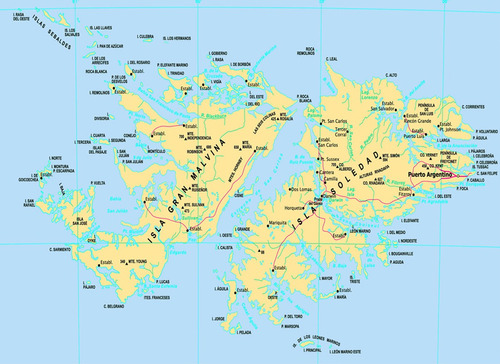 Islas Malvinas Cuadros  Poster    M714    